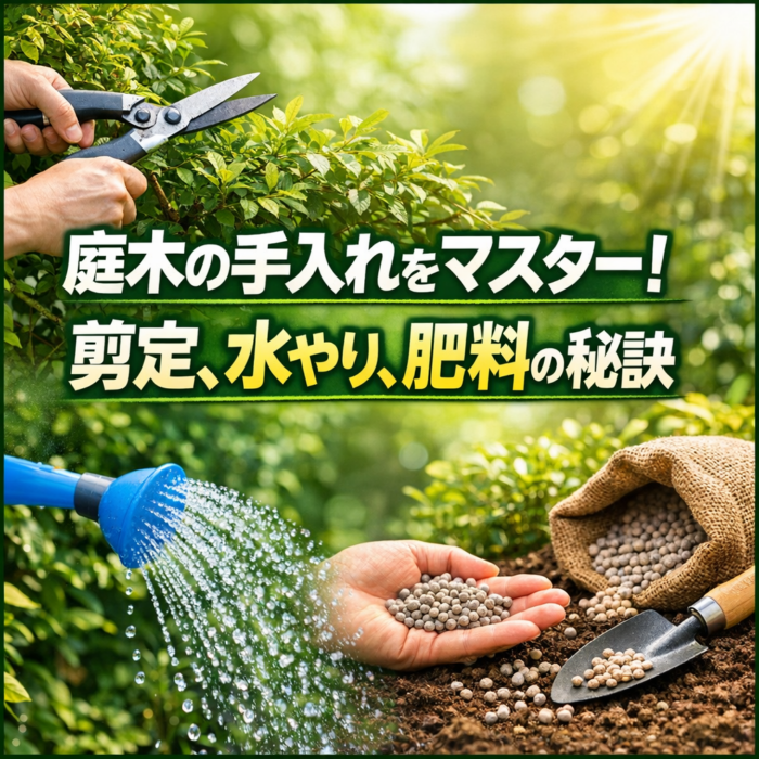 庭木の手入れをマスター！剪定、水やり、肥料の秘訣